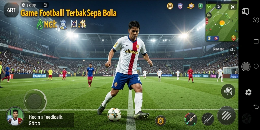 Tampilan permainan <strong>6RT</strong> dengan aksi sepak bola mendebarkan.