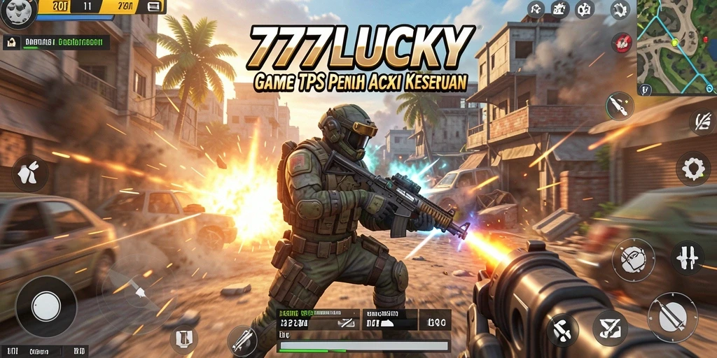 Tampilan utama gameplay akrab dalam 777LUCKY di peta yang dinamis.