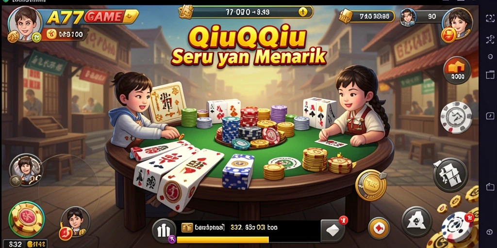 Tangkapan layar A777GAME menampilkan aksi seru dalam permainan QiuQiu.