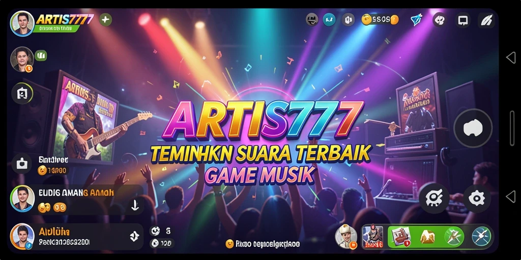 Tampilan utama ARTIS777 dengan interaksi gameplay Musik yang menarik.
