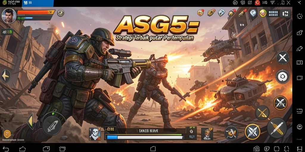 Tampilan gameplay ASG55 yang mendebarkan dalam pertempuran strategi.