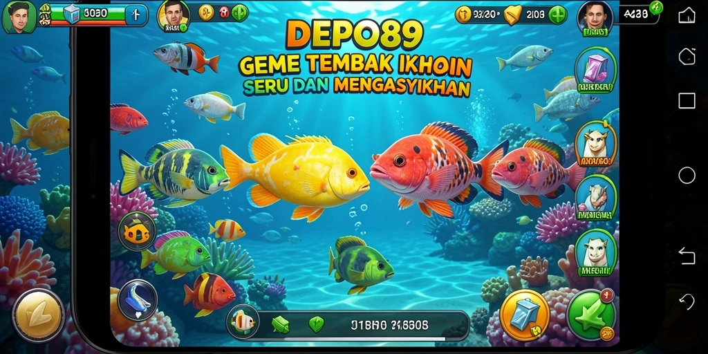 Gameplay Tembak Ikan yang seru dan menarik.