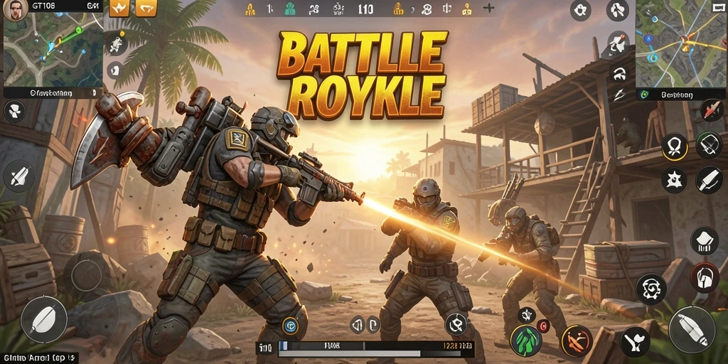 Gameplay seru GT108 dalam pertempuran Battle Royale.