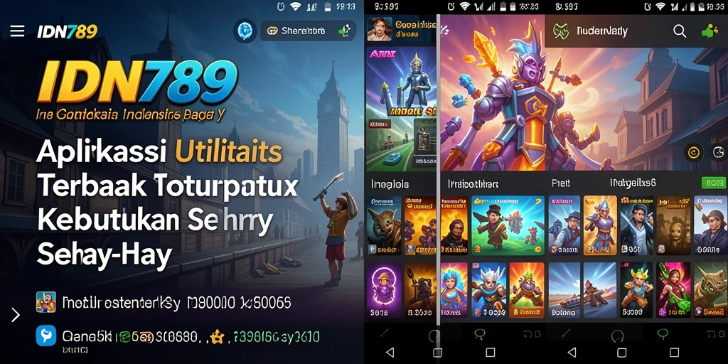 Tampilan utama IDN789 dengan fitur utilitas yang canggih.