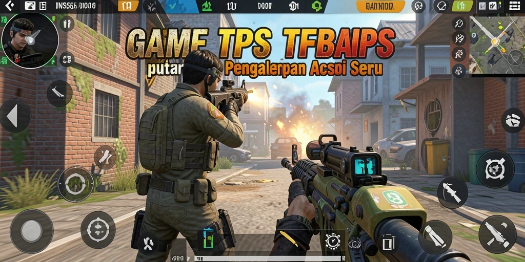 Screenshot gameplay INS55 menampilkan aksi seru TPS yang mendebarkan.