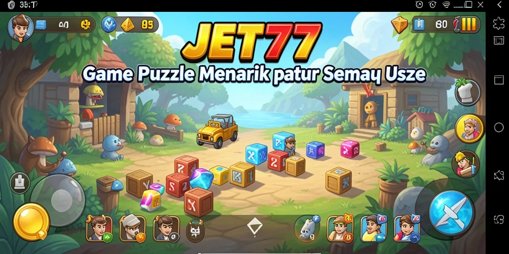 Menampilkan gameplay JET77 dengan tantangan puzzle yang menegangkan.