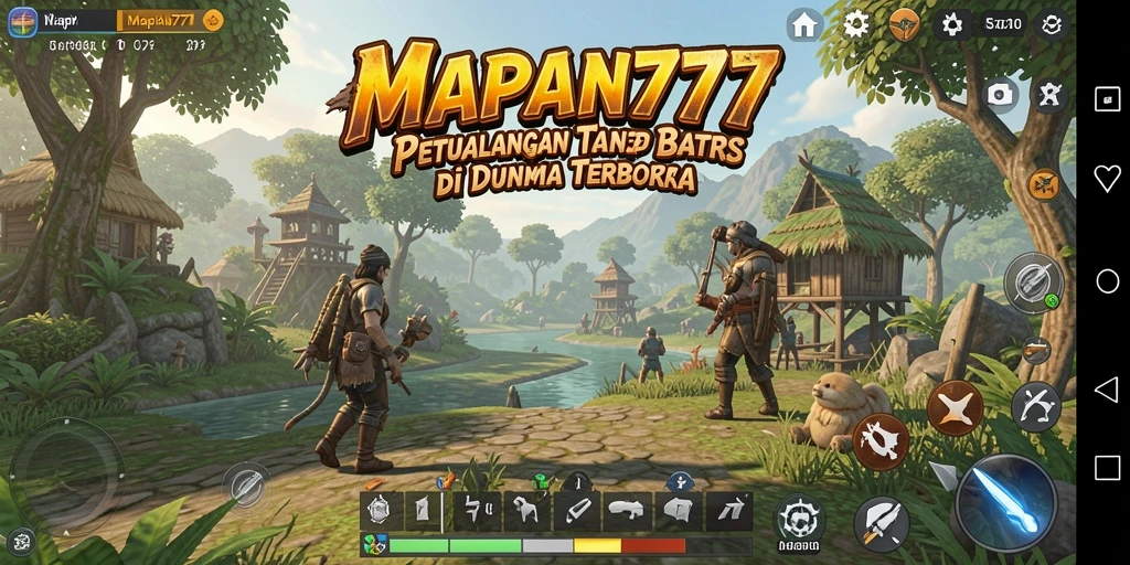 Screenshot gameplay MAPAN777 menunjukkan petualangan epik di dunia terbuka.