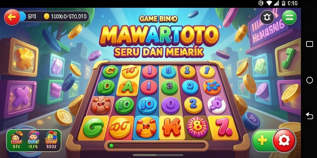 Tampilan gameplay seru dalam aplikasi Bingo MAWARTOTO.