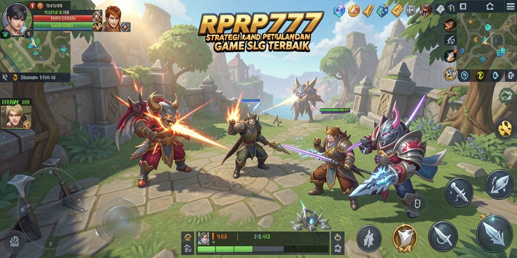 Screenshot menunjukkan tampilan seru gameplay SLG RPRP777.