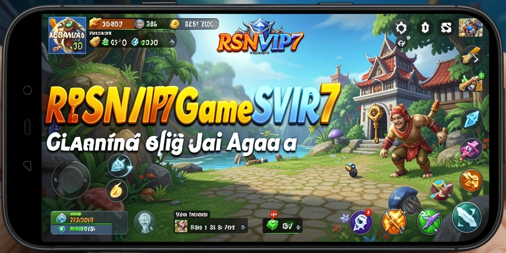 Tampilan seru gameplay RSNVIP7 dengan warna-warna cerah dan karakter menarik.