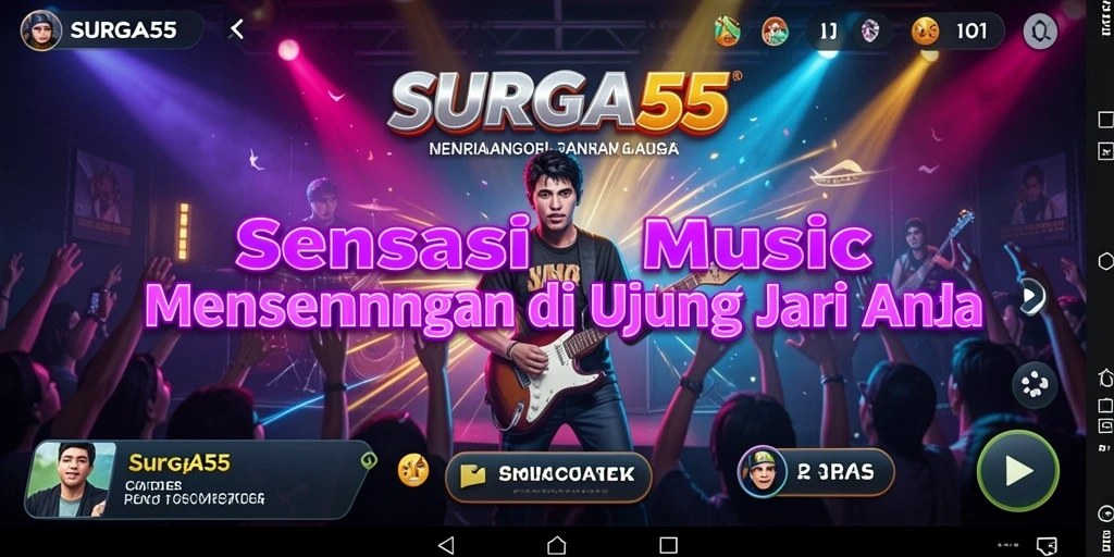 Tampilan gameplay SURGA55 yang menarik dengan musik yang menghibur.