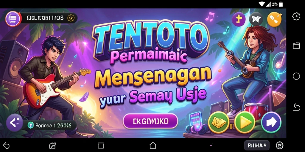Screenshot gameplay TENTOTO menampilkan pengalaman bermain musik yang seru.