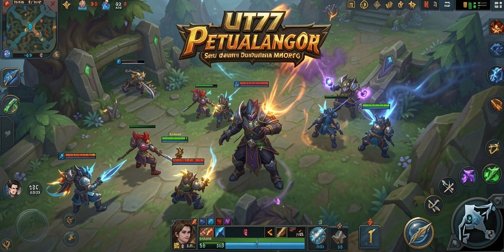 Tampilan utama gameplay UT77 yang memikat dalam dunia MMORPG.