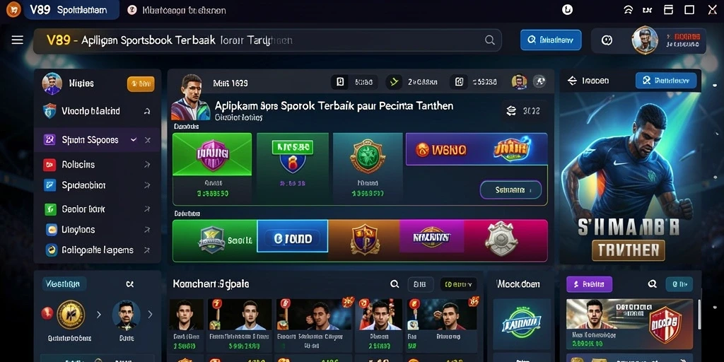Tangkapan layar V89 menunjukkan antarmuka taruhan yang dinamis dan menarik.