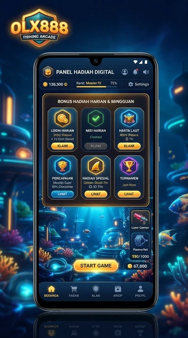 Screenshot antarmuka aplikasi olx888 yang mudah digunakan.